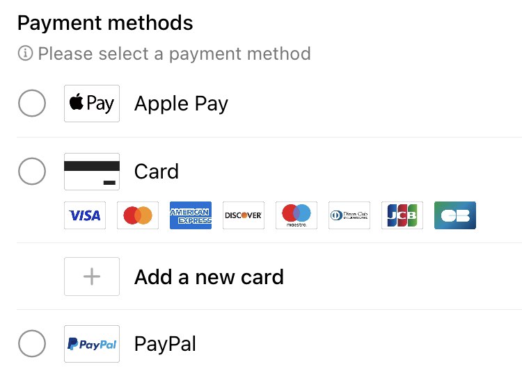 The accepted payment options in Temu Estonia